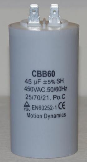 45ÂµF, 500V AC Start/Run Capacitor (CBB60)
