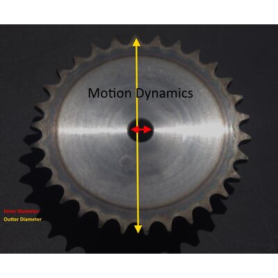 example motor sprocket with key